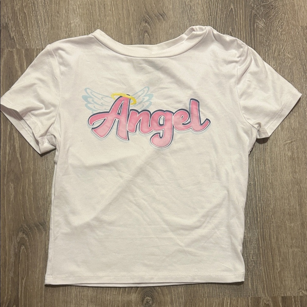 Angel White Baby Tee